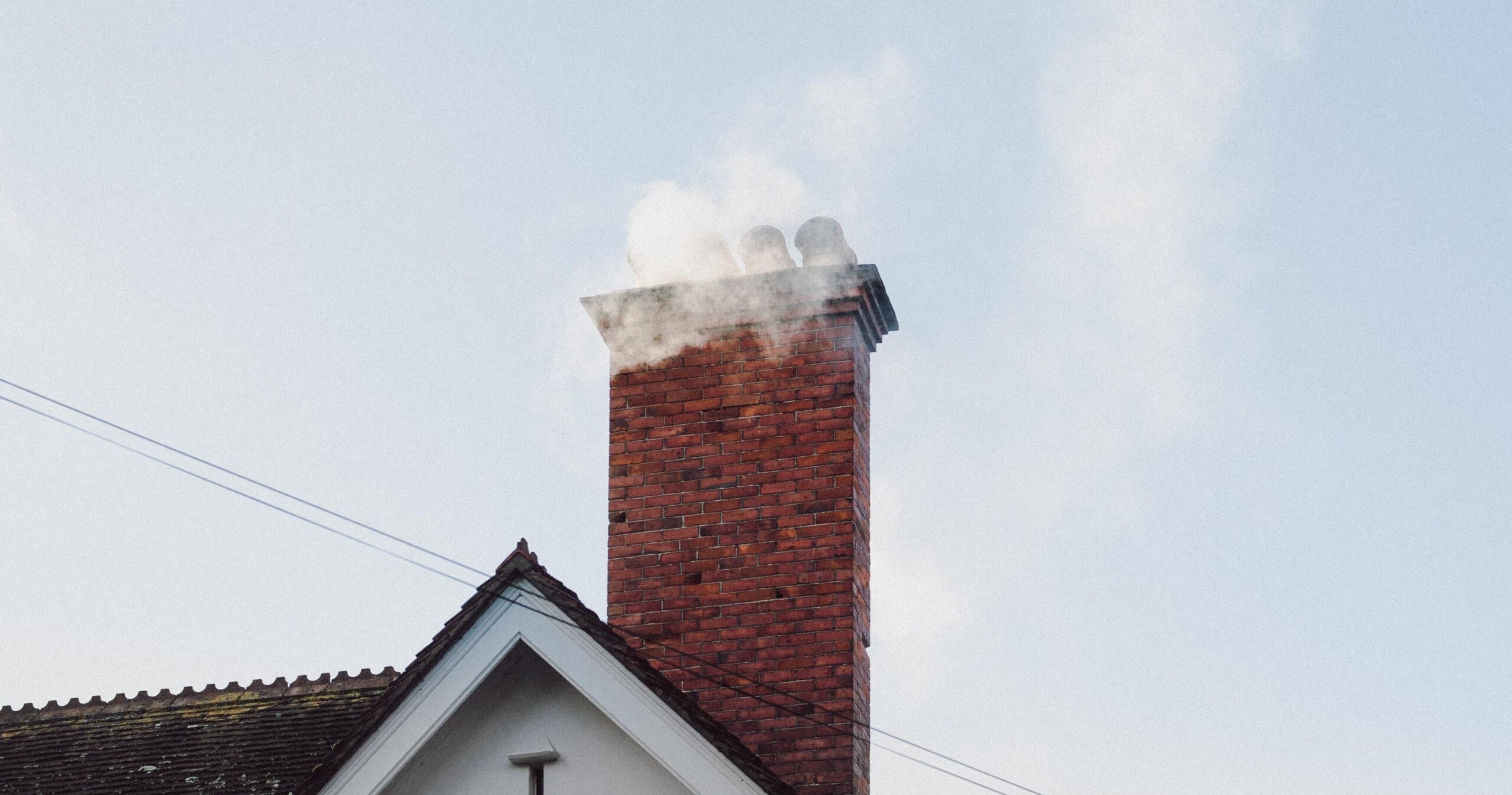 fireplace chimney with smoke